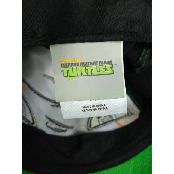 TEENAGE MUTANT NINJA TURTLES Green VINYL Michelangelo Mask SNAPBACK KIDS CAP - Picture 7 of 8